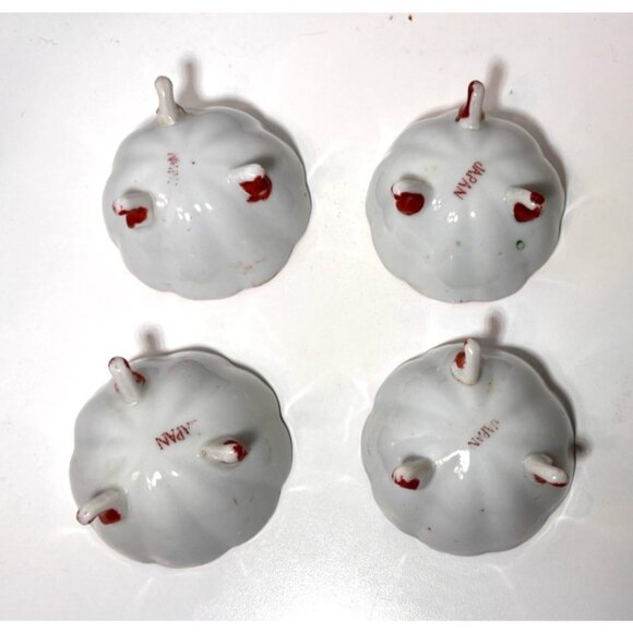 4 Vintage Kutani Japan Hand Painted Geisha Girls Footed Dip Bowls 3” - Picture 5 of 6